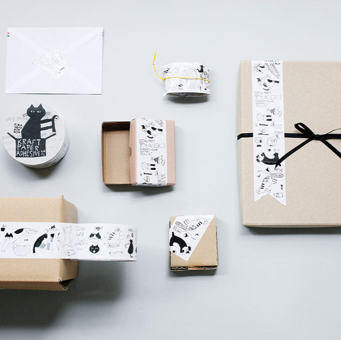Classiky - Kraft Paper Tape - Toraneko Bonbon Tiger Cat