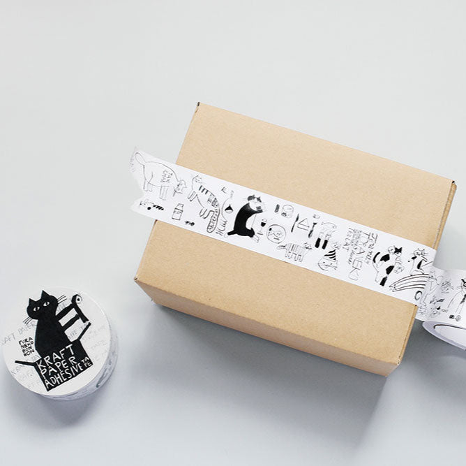 Classiky - Kraft Paper Tape - Toraneko Bonbon Tiger Cat