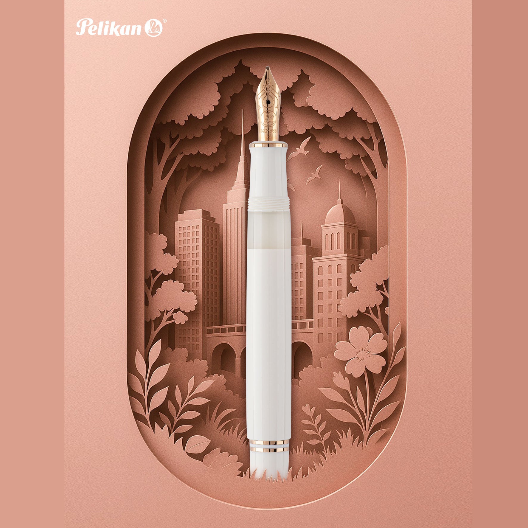 Pelikan - Fountain Pen - Souverän M600 - White & Rose Gold <Outgoing>
