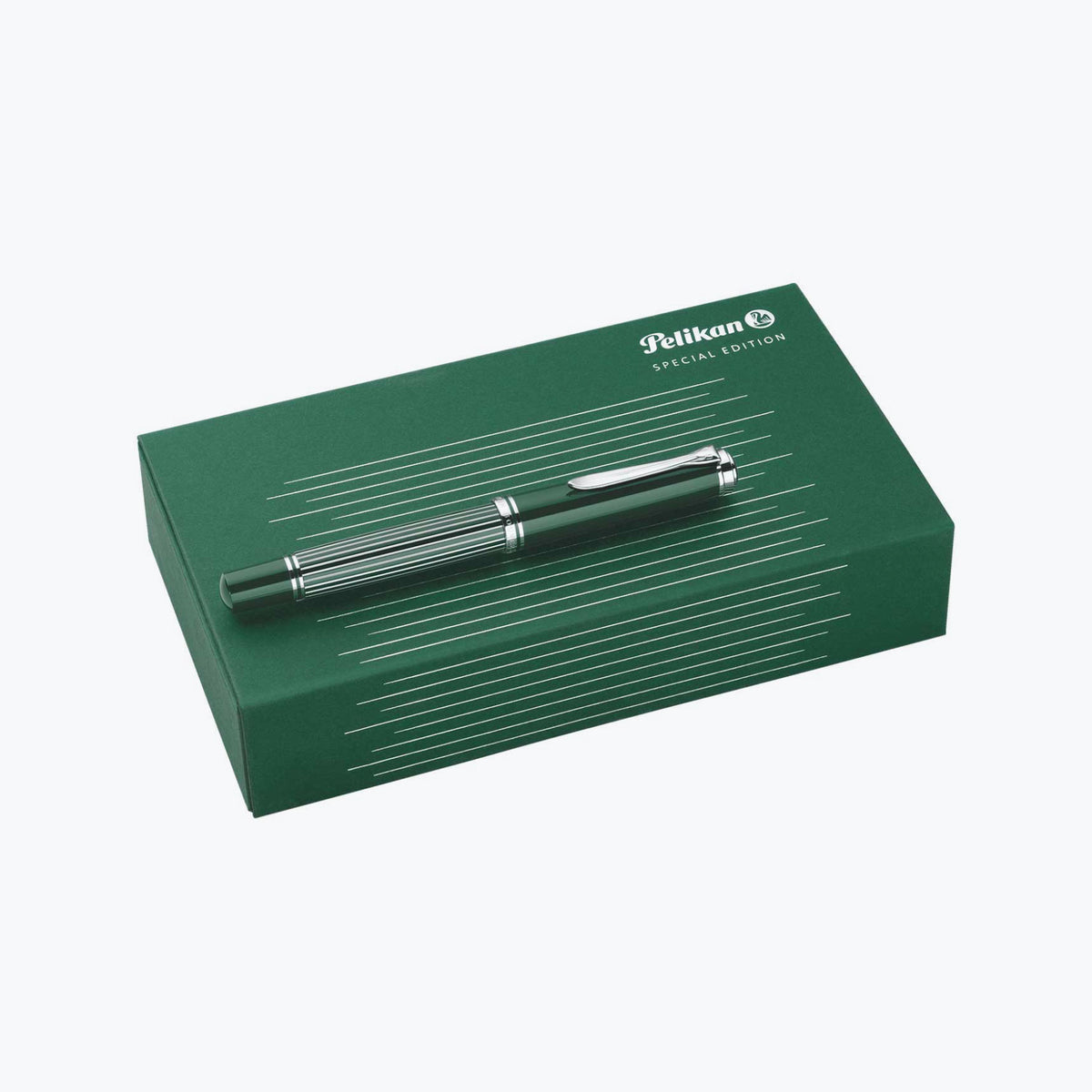 Pelikan - Fountain Pen - Souverän M815 - Metal Striped Green