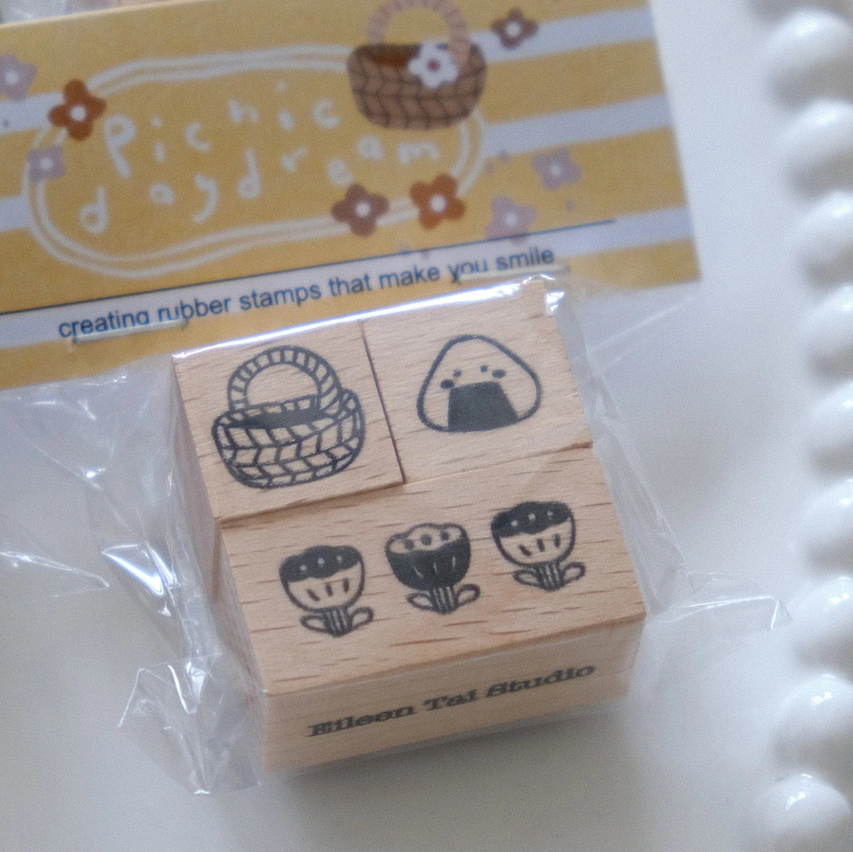 Eileen Tai - Stamp - Picnic Daydream - Flower, Basket, Onigiri (Set 2)