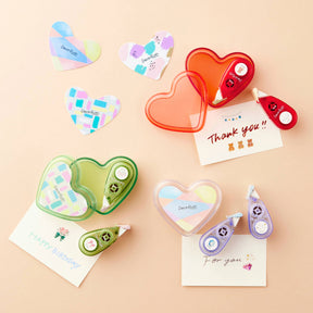 Plus - Washi Tape - Heart Case Set - Bear Set