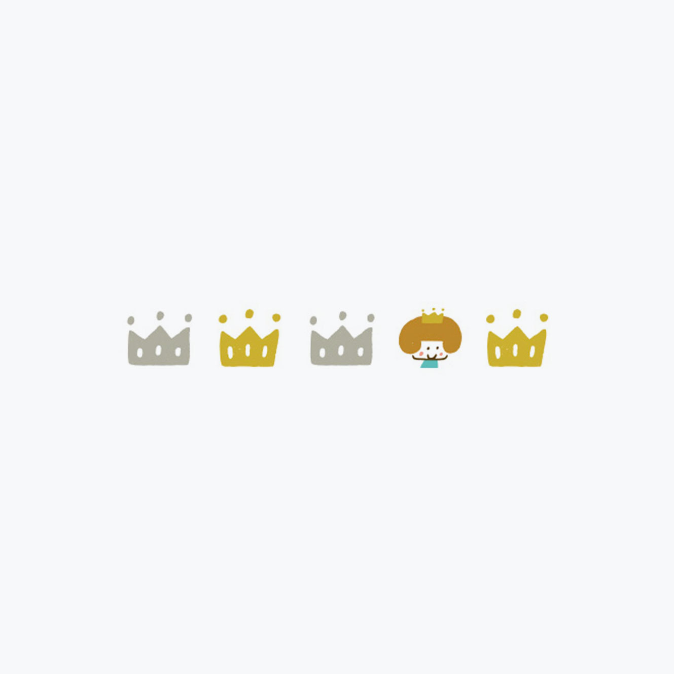 Plus - Washi Tape - Deco Rush x mizutama - 6mm - Crown <Outgoing>