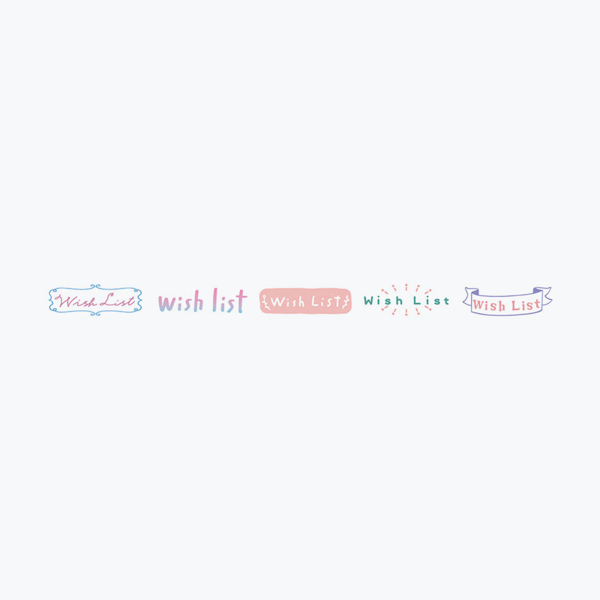 Plus - Washi Tape - Deco Rush - Topic - 10mm - Wish List