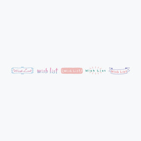 Plus - Washi Tape - Deco Rush - Topic - 10mm - Wish List
