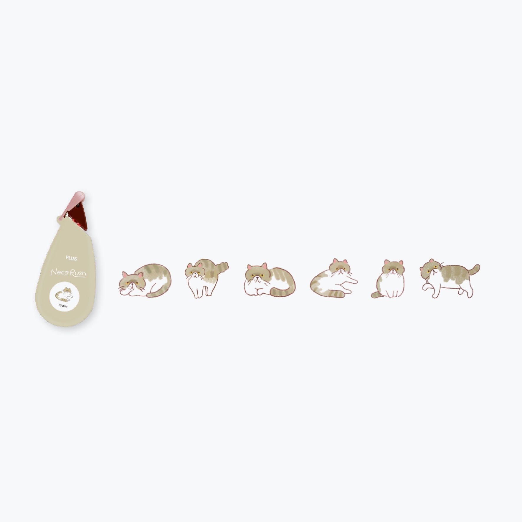 Plus - Washi Tape - Neco Rush - Exotic Shorthair