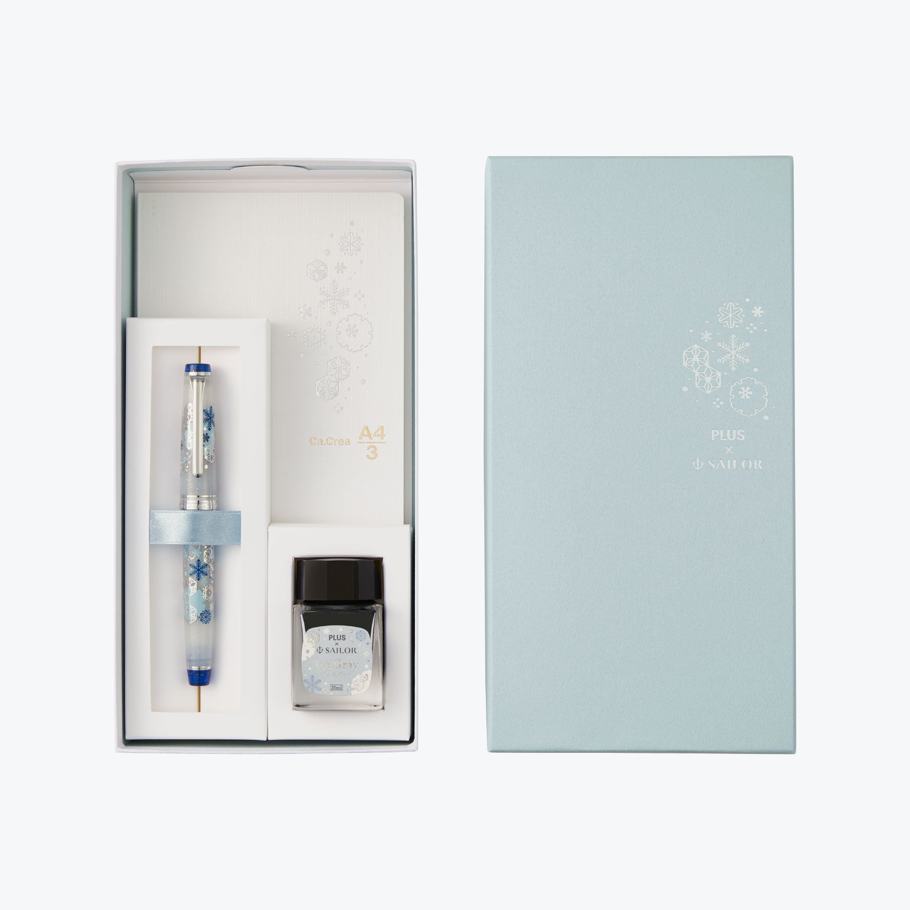 Plus x Sailor - Fountain Pen Set - ProGear Slim - First Snow
