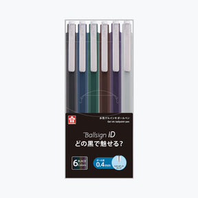 Sakura - Ballpoint Pen - Ballsign iD Tactile - Pack of 6 - 0.4mm