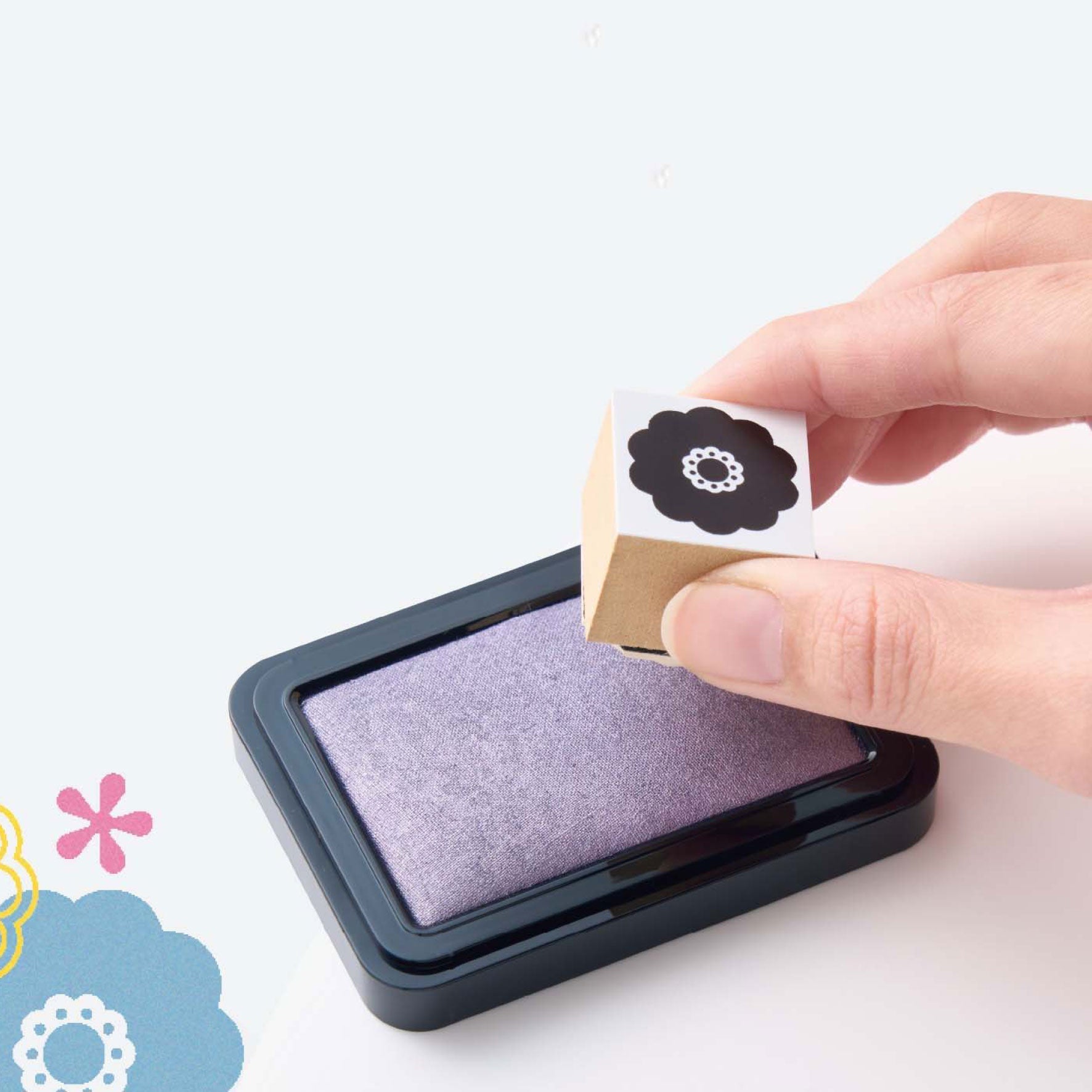 Shachihata - Stamp Pad - Oil-Based Ink - Iromoyo Kosai - Peony