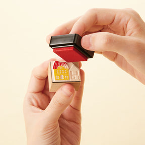 Shachihata - Stamp Pad - Oil-Based Ink - Iromoyo - Mini - HAC-S1-CY