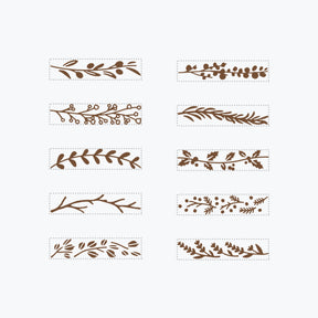 Shachihata - Stamp - Rotating - Mini - Leaves