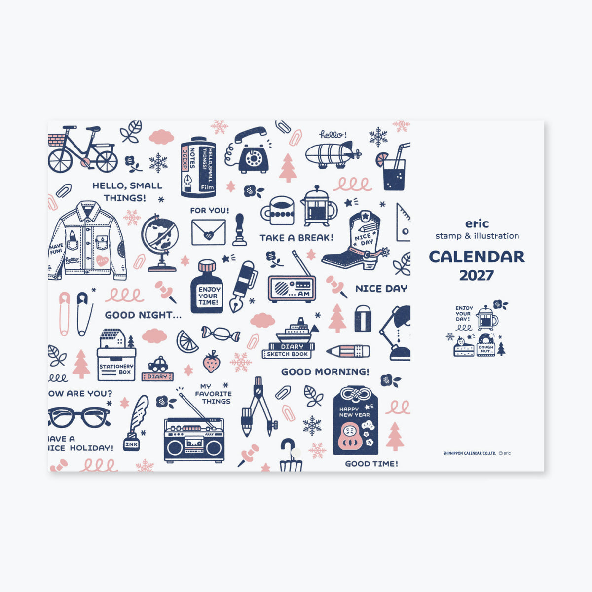 Shinnippon Calendar - 2027 Calendar - Eric - Wall-Hanging - A3