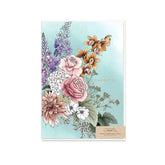 Typoflora card with garden flowers and a 'congrats' message
