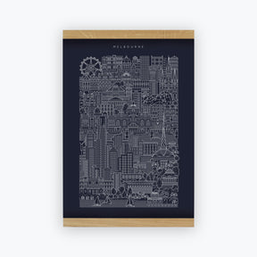 The City Works - Poster - Melbourne Blueprint - A3