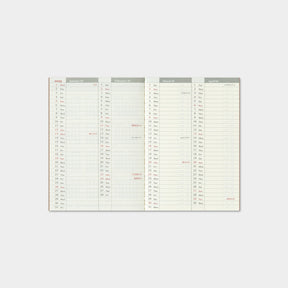 Traveler's Company - 2025 Diary - Insert - Passport - Weekly