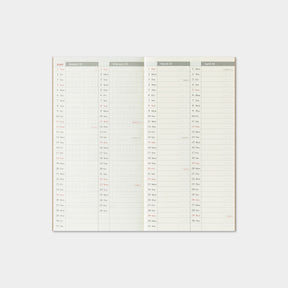 Traveler's Company - 2026 Diary - Insert - Regular - Weekly+Memo