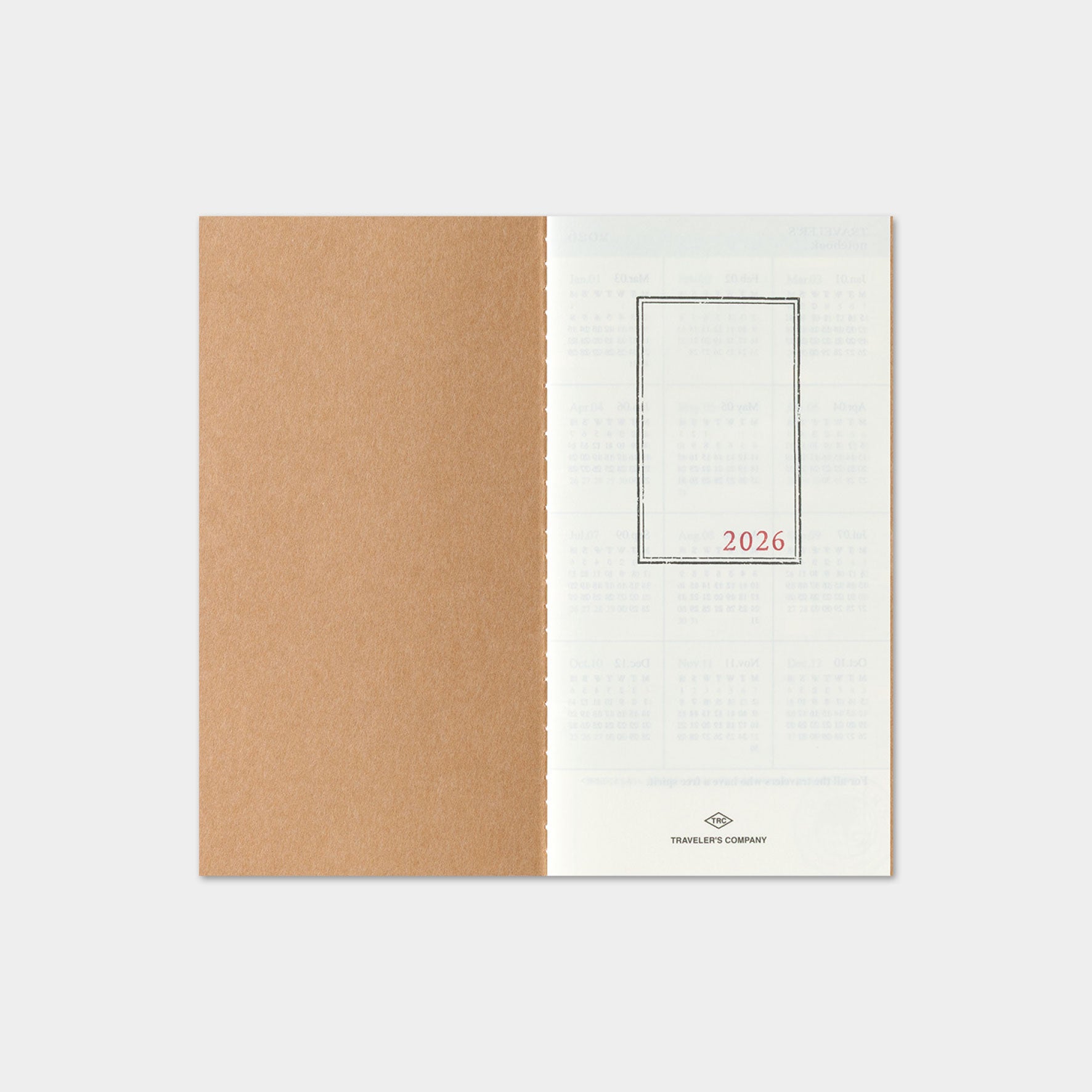 Traveler's Company - 2026 Diary - Insert - Regular - Monthly