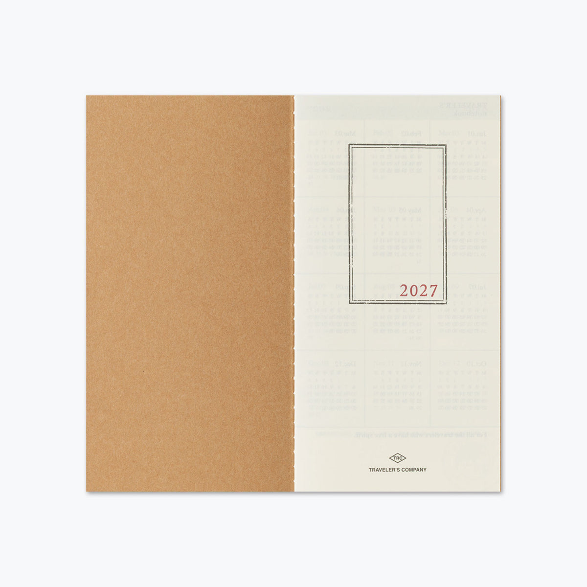 Traveler's Company - 2027 Diary - Insert - Regular - Monthly