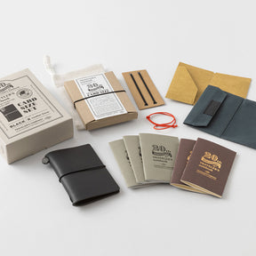 Traveler's Company - Traveler's Notebook - Card Size Set (20th Anniversary) - Black