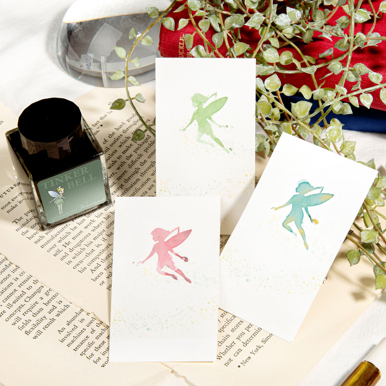 Wearingeul - Ink Swatch Cards - Tinker Bell