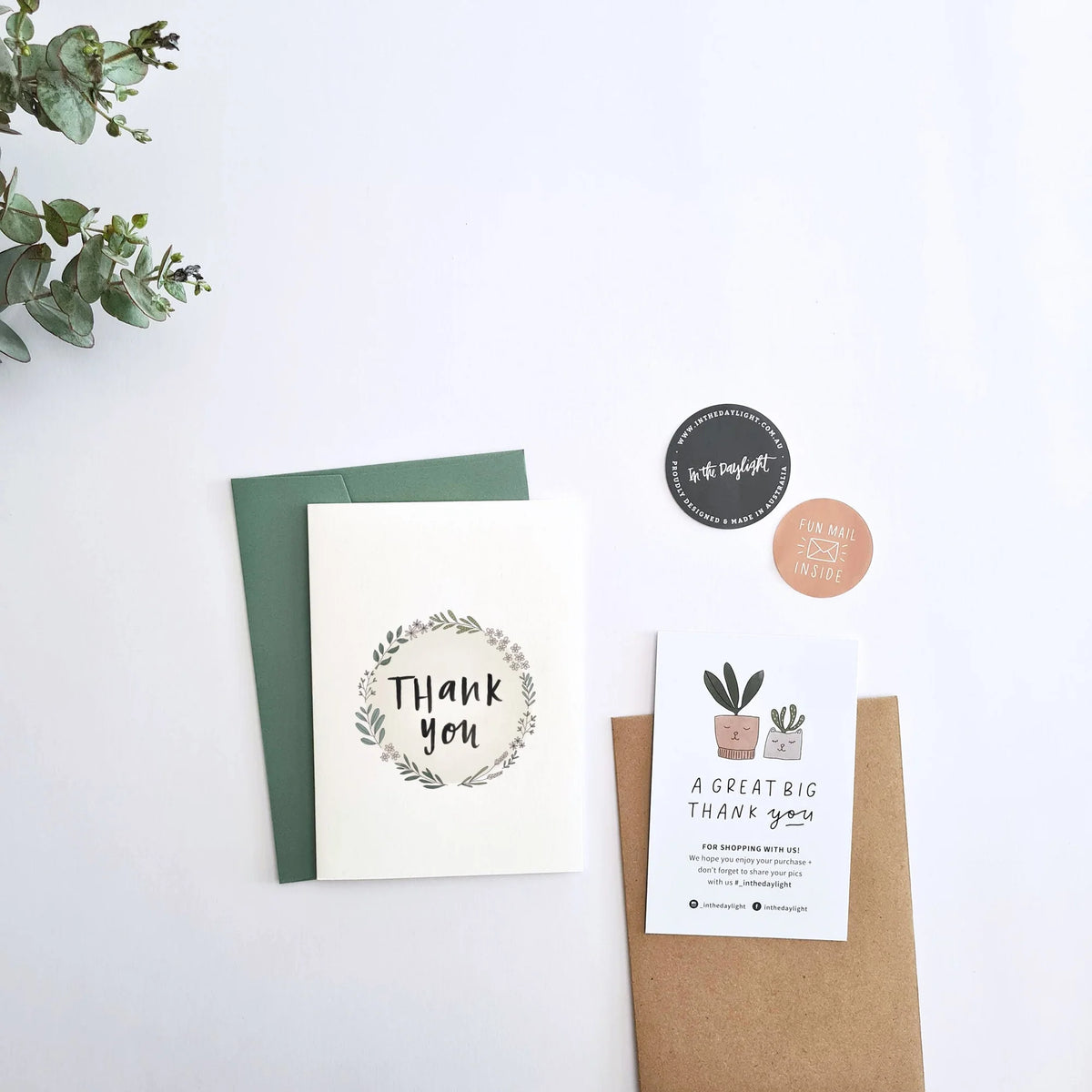 In the Daylight - Card - Thank You - Wreath