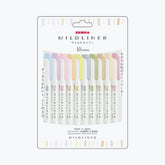 Zebra - Highlighter - Mildliner Double Sided - 10 Colors Set (Gentle & Neutral)