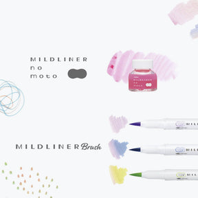 Zebra - Highlighter Set - Mildliner No Moto - Baby Pink