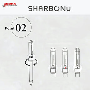 Zebra - Multi Pen - Sharbo Nu - 3 in 1 - Black