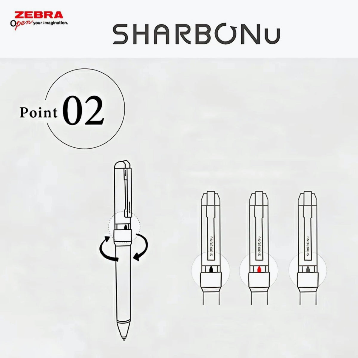Zebra - Multi Pen - Sharbo Nu - 3 in 1 - White