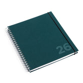 Bookbinders Design - 2026 Diary - Wire-O - Regular - Northern Light Green