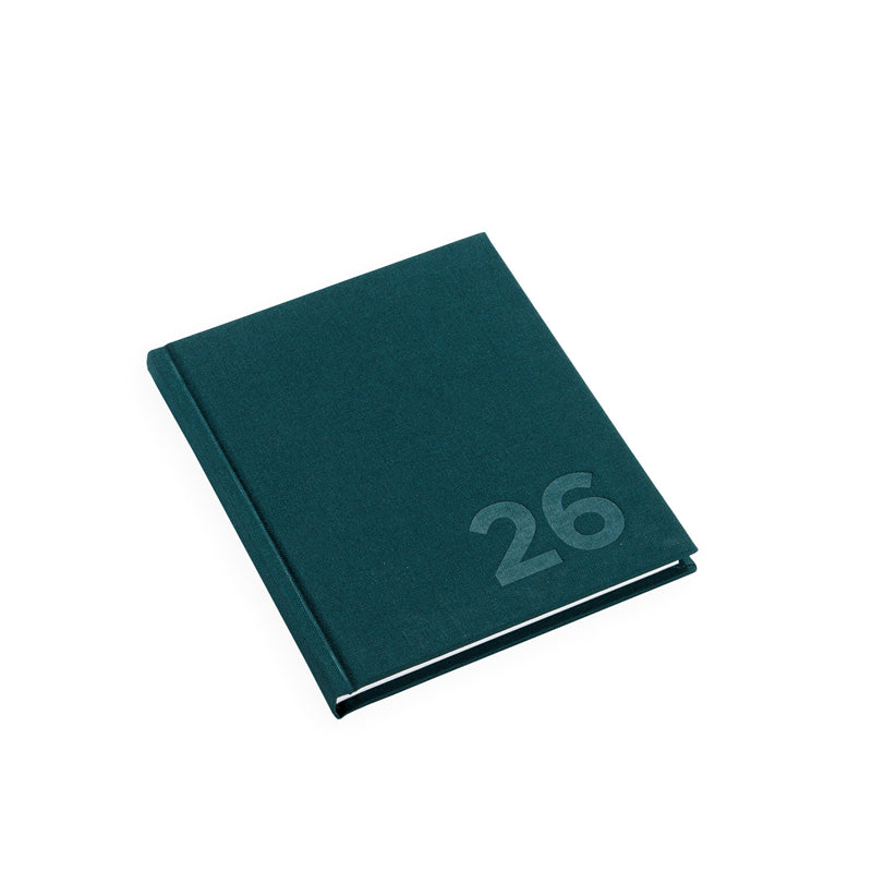 Bookbinders Design - 2026 Diary - Hardcover - Small - Northern Light Green