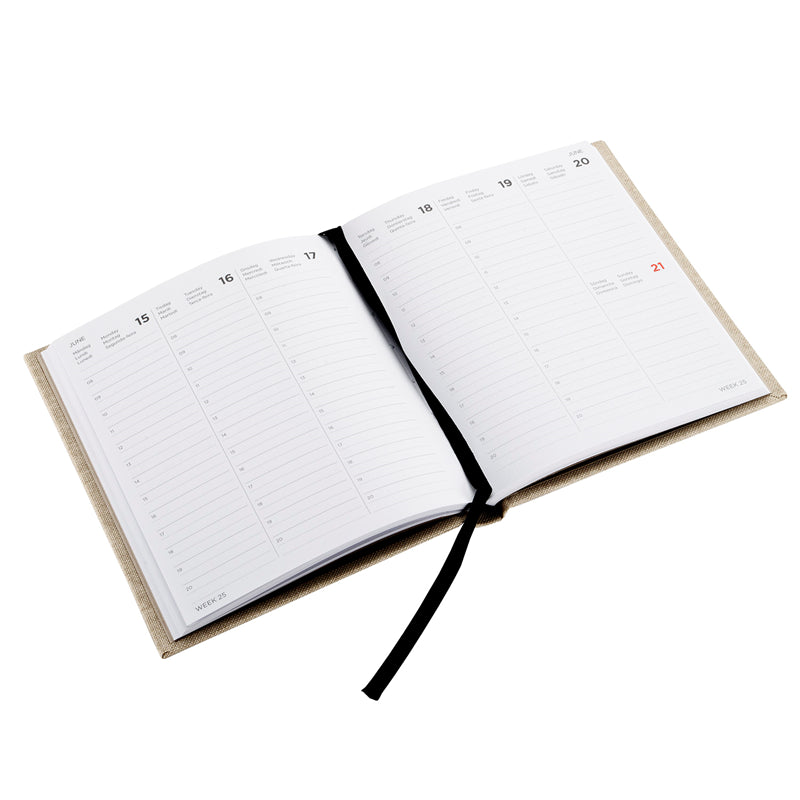 Bookbinders Design - 2026 Diary - Hardcover - Small - Northern Light Green