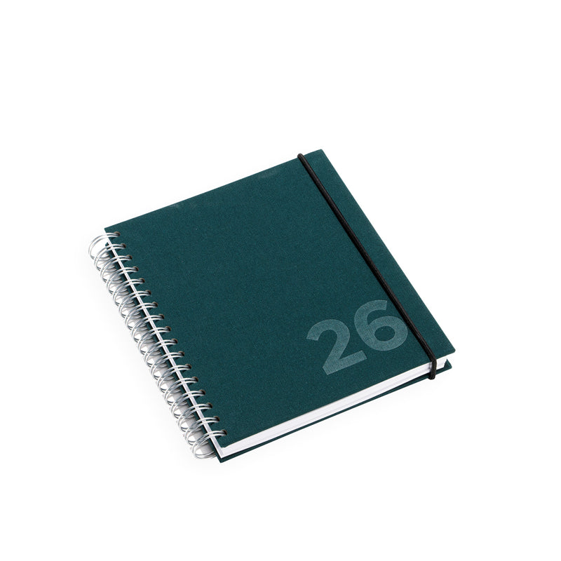 Bookbinders Design - 2026 Diary - Wire-O - Small - Northern Light Green