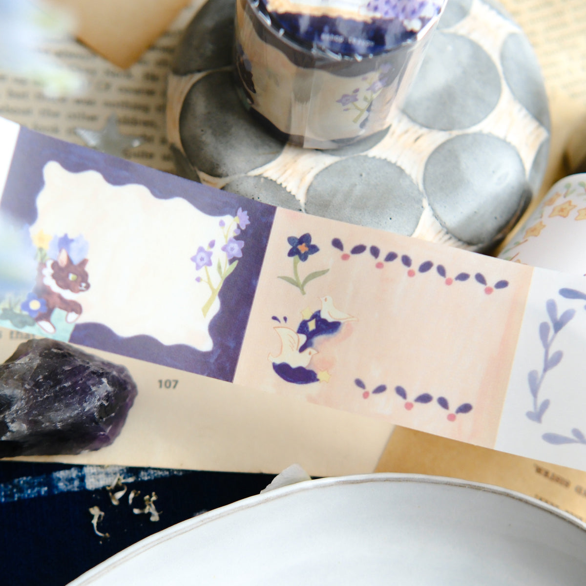 TeaYou - Paper Rolled Notes - Cat And Stars (A)
