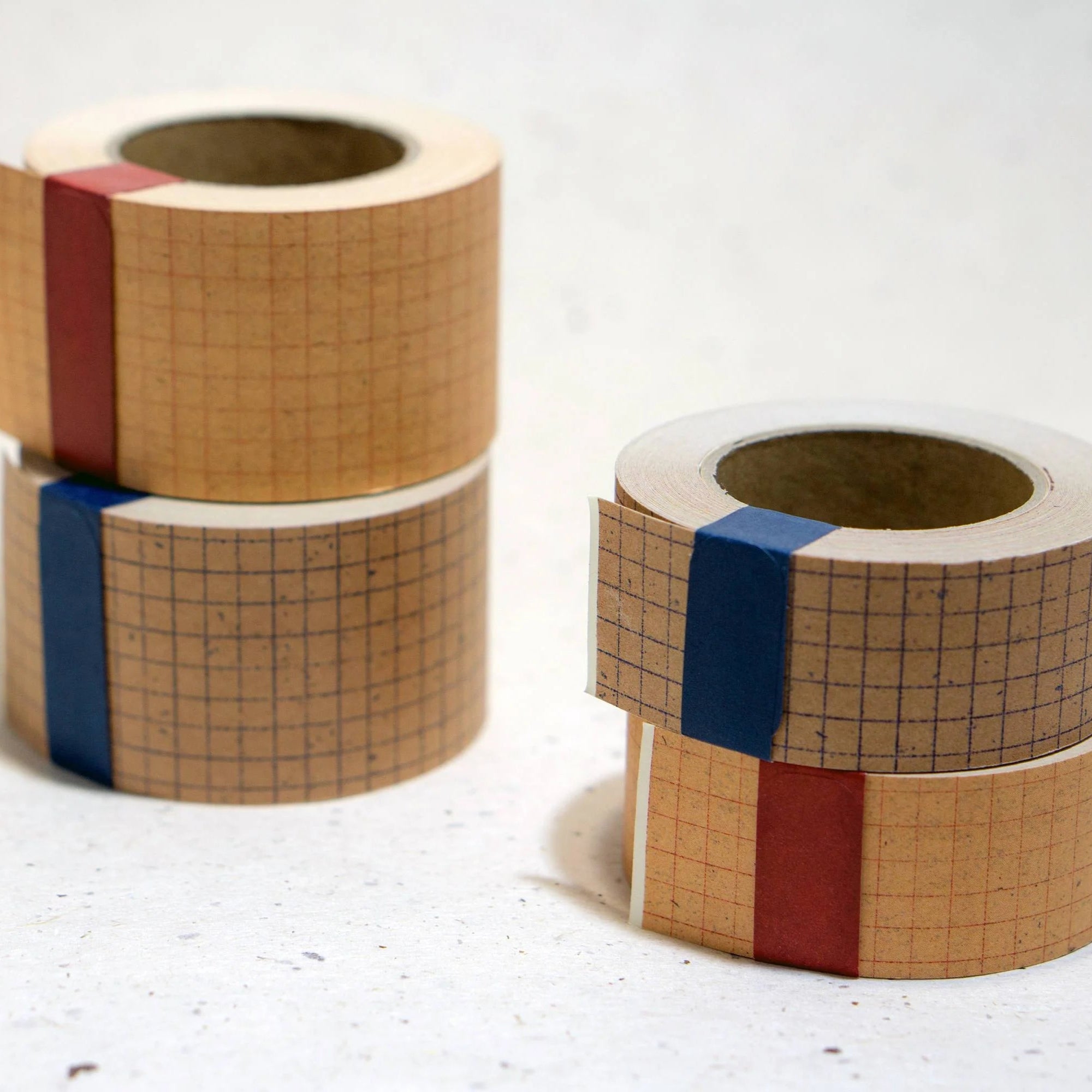 Classiky - Kraft Paper Tape - Grid (Red)