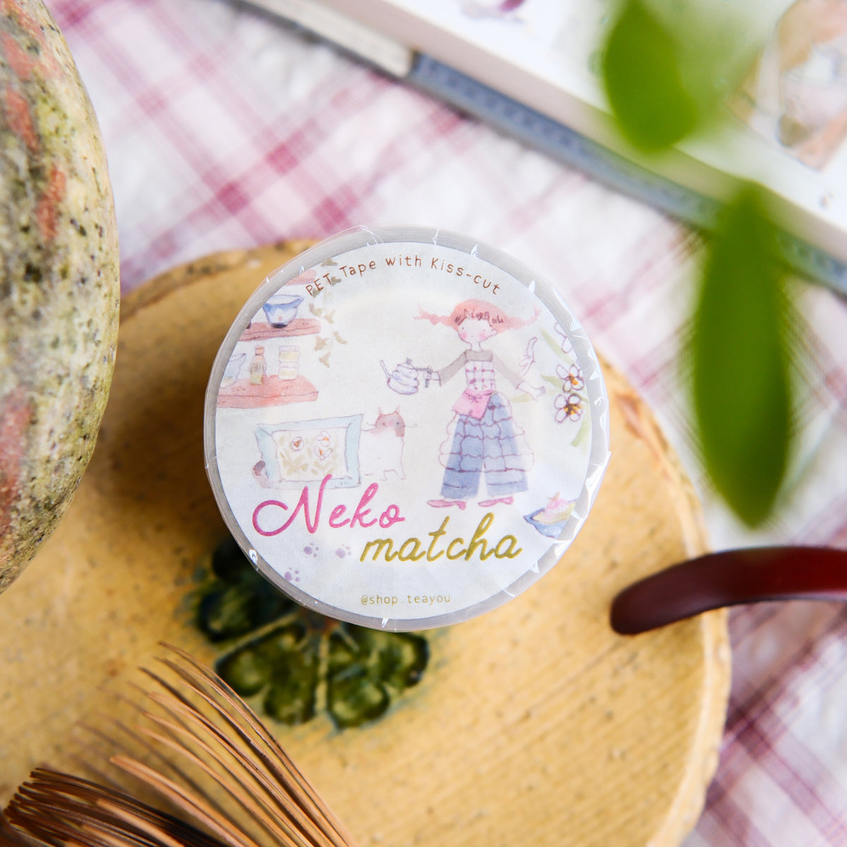 TeaYou - Tape - Matte PET - Neko Matcha