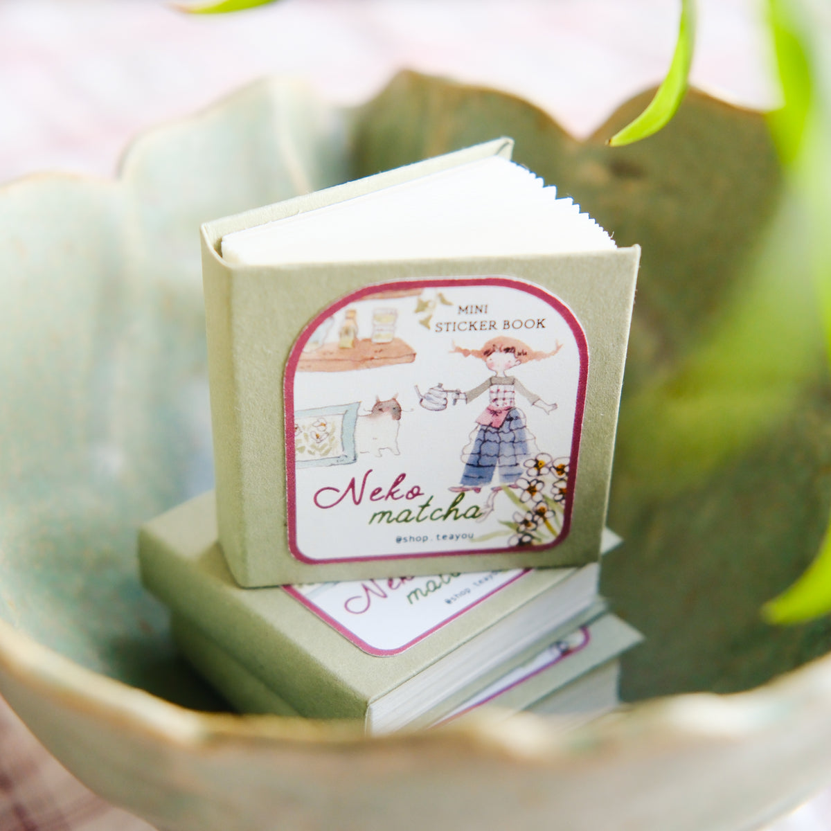 TeaYou - Planner Sticker - Neko Matcha (Book)