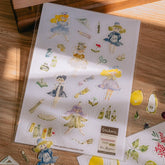 Meow Illustration - Planner Sticker - Green Stationery Fairy (PET)