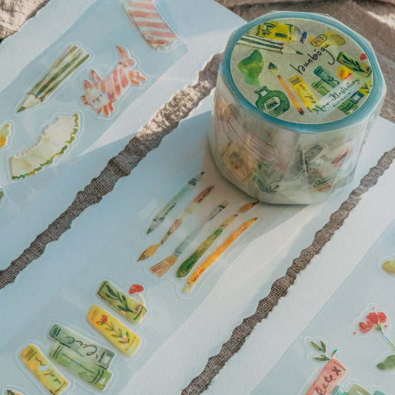 Meow Illustration - Washi Tape - Bunbogu (PET)