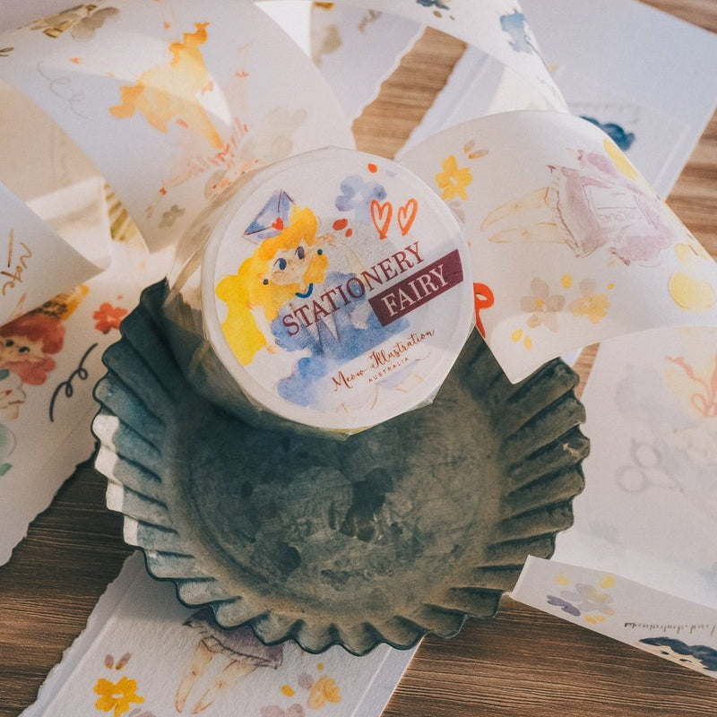 Meow Illustration - Washi Tape - Stationery Fairy