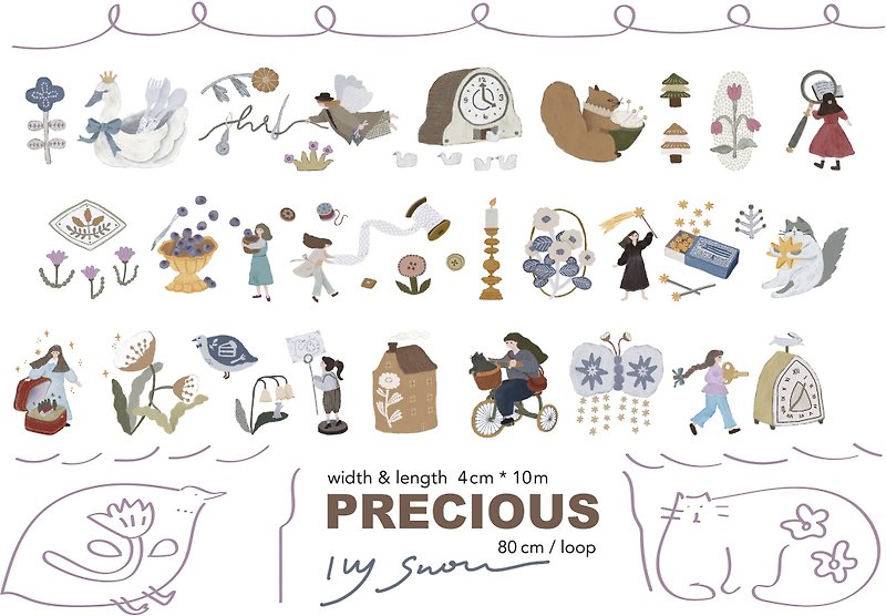 Ivy Snow - Washi Tape - Precious (PET)