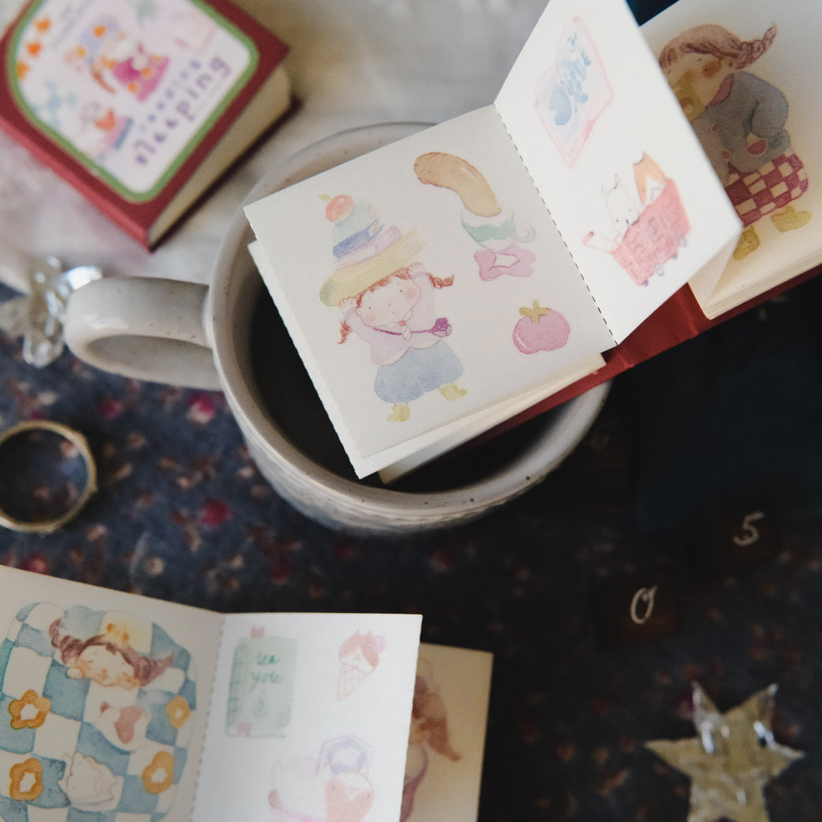 TeaYou - Planner Sticker - Reading Sleeping (Book)