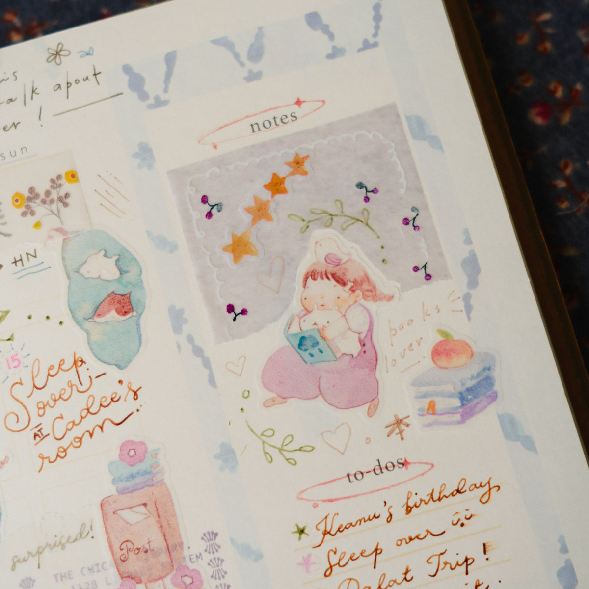 TeaYou - Planner Sticker - Reading Sleeping (Book)