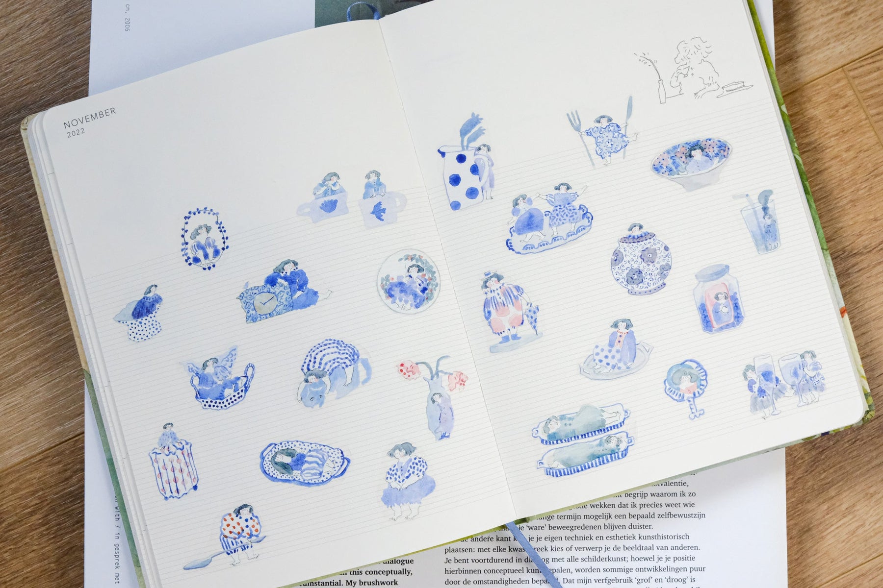 Dodolulu - Washi Tape - Blue and White (PET)