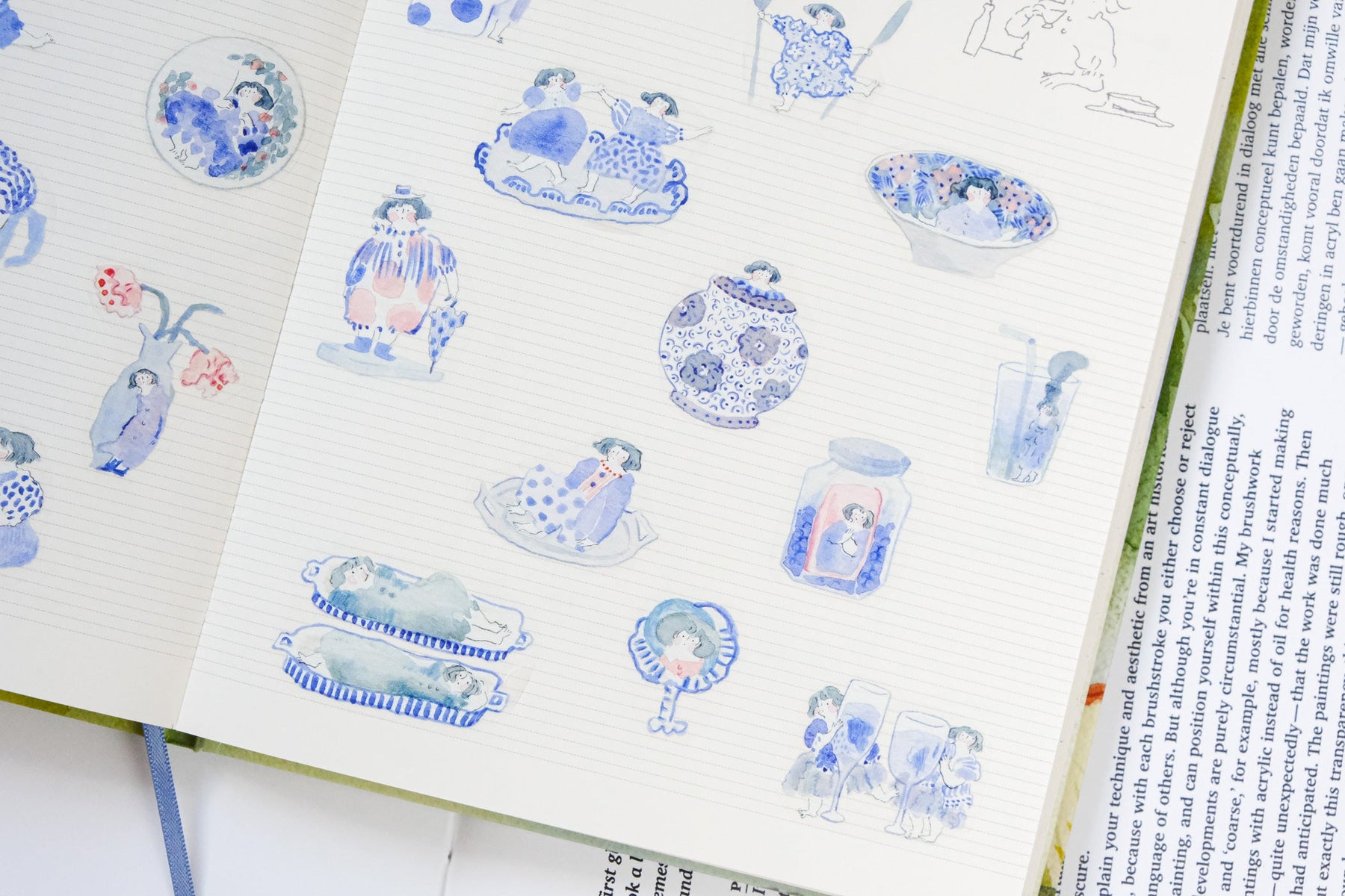 Dodolulu - Washi Tape - Blue and White (PET)