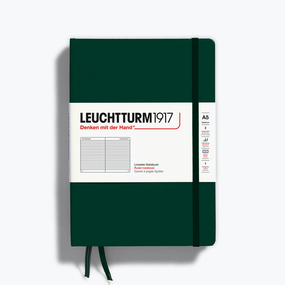 Leuchtturm1917 - Notebook - A5 - Natural - Forest Green
