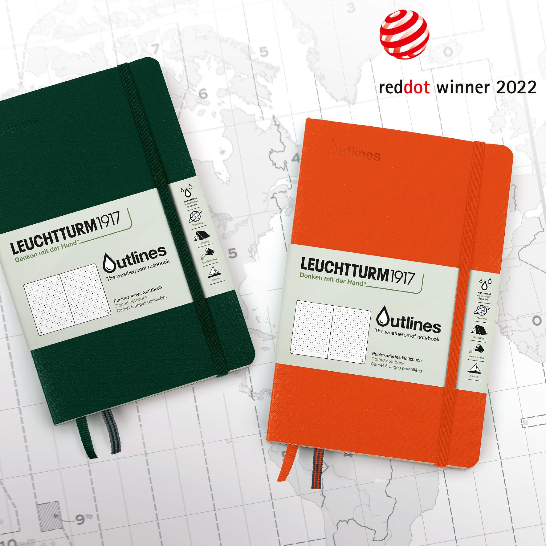 Leuchtturm1917 - Notebook - B6+ - Outlines - Signal Orange