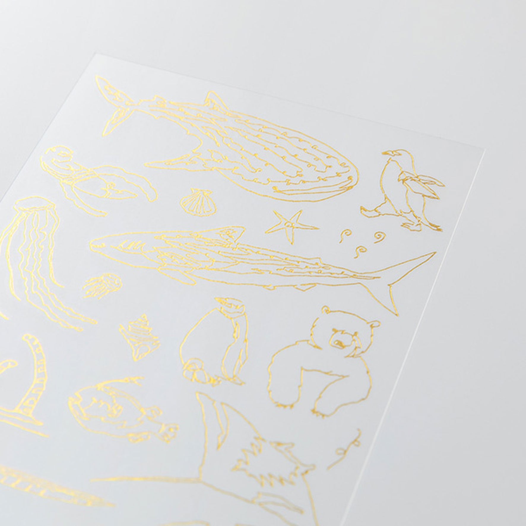 Midori - Planner Sticker - Foil Transfer - Sea Animals