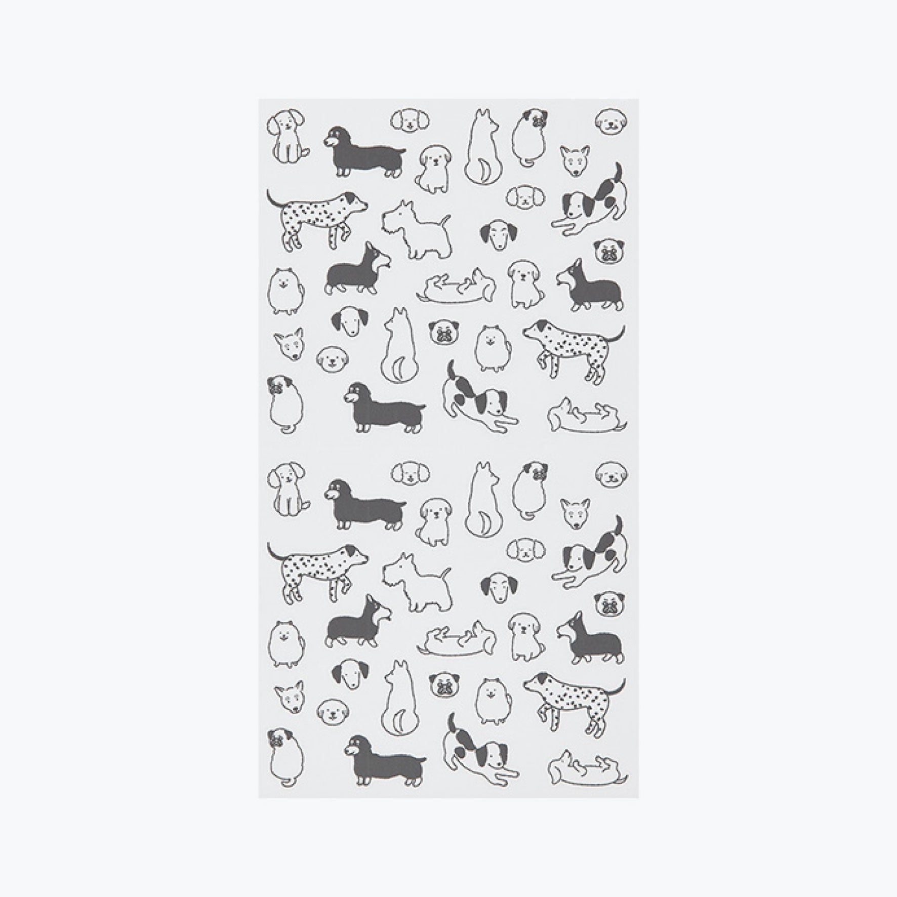 Midori - Planner Sticker - Seal Collection - Dogs Sketch