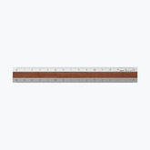 Midori - Ruler - Aluminium - 15cm - Silver - Dark